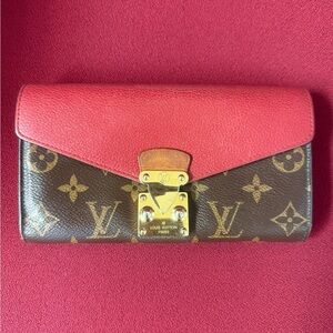 Louis Vuitton Authenticated Pallas Monogram and Red Wallet